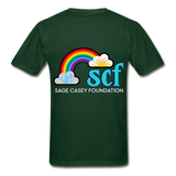 Unisex Adult T-Shirt - Sage Art by Tin Crow Art (Classic SCF Logo) - forest green