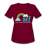 Women's Athletic T-Shirt - Mental Health Matters - burgundy