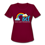 Women's Athletic T-Shirt - Mental Health Matters - burgundy