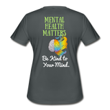 Women's Athletic T-Shirt - Mental Health Matters - charcoal