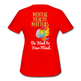 Women's Athletic T-Shirt - Mental Health Matters - red