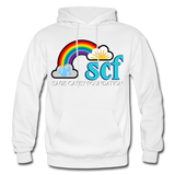 Unisex Adult Pullover Hoodie – Heart;(WordCloud)/SCF Classic Logo - white