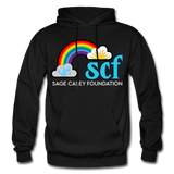 Unisex Adult Pullover Hoodie – Heart;(WordCloud)/SCF Classic Logo - black