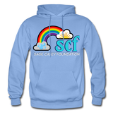 Unisex Adult Pullover Hoodie – Heart;(WordCloud)/SCF Classic Logo - carolina blue