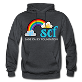 Unisex Adult Pullover Hoodie – Heart;(WordCloud)/SCF Classic Logo - charcoal gray