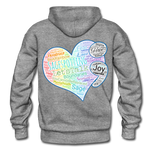 Unisex Adult Pullover Hoodie – Heart;(WordCloud)/SCF Classic Logo - graphite heather