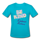 Unisex Athletic T-Shirt - Be Kind (WordCloud) - turquoise