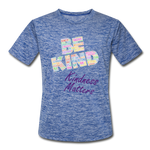 Unisex Athletic T-Shirt - Be Kind (WordCloud) - heather blue