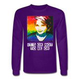 Unisex Long Sleeve T-Shirt - SageCasey Art Print by Lehua Lewis - purple