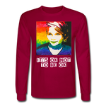 Unisex Long Sleeve T-Shirt - SageCasey Art Print by Lehua Lewis - dark red