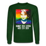 Unisex Long Sleeve T-Shirt - SageCasey Art Print by Lehua Lewis - forest green