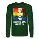 Unisex Long Sleeve T-Shirt - SageCasey Art Print by Lehua Lewis - forest green