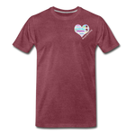 Unisex T-Shirt - Pocket WordCloud/Classic SCF Logo - heather burgundy