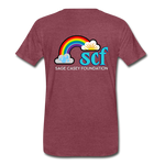 Unisex T-Shirt - Pocket WordCloud/Classic SCF Logo - heather burgundy