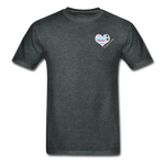 Unisex T-Shirt - Pocket Heart Semicolon/Classic SCF Logo - deep heather