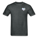 Unisex T-Shirt - Pocket Heart Semicolon/Classic SCF Logo - deep heather