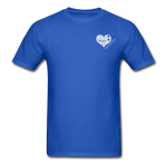 Unisex T-Shirt - Pocket Heart Semicolon/Classic SCF Logo - royal blue