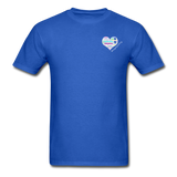 Unisex T-Shirt - Pocket Heart Semicolon/Classic SCF Logo - royal blue