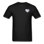 Unisex T-Shirt - Pocket Heart Semicolon/Classic SCF Logo - black