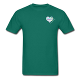 Unisex T-Shirt - Pocket Heart Semicolon/Classic SCF Logo - petrol