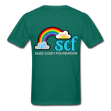 Unisex T-Shirt - Pocket Heart Semicolon/Classic SCF Logo - petrol