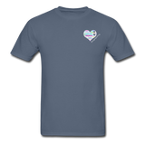 Unisex T-Shirt - Pocket Heart Semicolon/Classic SCF Logo - denim