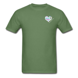 Unisex T-Shirt - Pocket Heart Semicolon/Classic SCF Logo - military green