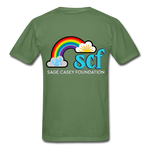 Unisex T-Shirt - Pocket Heart Semicolon/Classic SCF Logo - military green