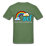 Unisex T-Shirt - Pocket Heart Semicolon/Classic SCF Logo - military green