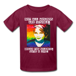 Kids' T-Shirt - Sage Art by Tin Crow Art/Classic SCF Logo - burgundy