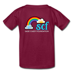 Kids' T-Shirt - Sage Art by Tin Crow Art/Classic SCF Logo - burgundy