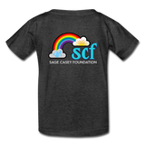 Kids' T-Shirt - Sage Art by Tin Crow Art/Classic SCF Logo - heather black