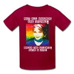 Kids' T-Shirt - Sage Art by Tin Crow Art/Classic SCF Logo - dark red