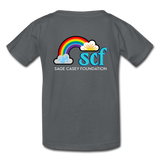 Kids' T-Shirt - Sage Art by Tin Crow Art/Classic SCF Logo - charcoal