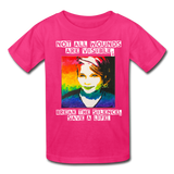 Kids' T-Shirt - Sage Art by Tin Crow Art/Classic SCF Logo - fuchsia