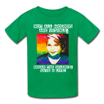 Kids' T-Shirt - Sage Art by Tin Crow Art/Classic SCF Logo - kelly green