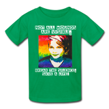 Kids' T-Shirt - Sage Art by Tin Crow Art/Classic SCF Logo - kelly green