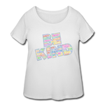 Women's Curvy T-Shirt - Be Kind WordCloud - white