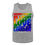 Unisex Tank - LOVE is Louder - heather gray