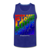 Unisex Tank - LOVE is Louder - royal blue