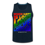 Unisex Tank - LOVE is Louder - deep navy