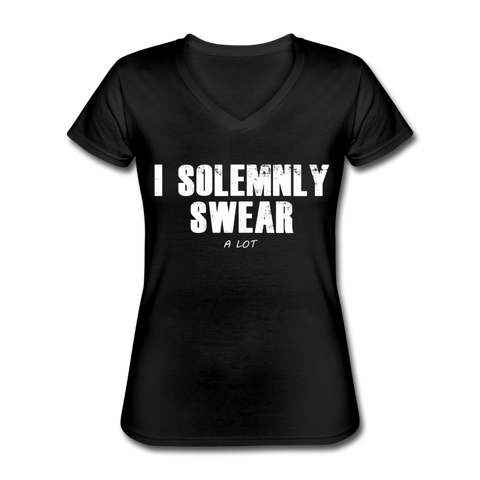 Women's V-Neck T-Shirt - black