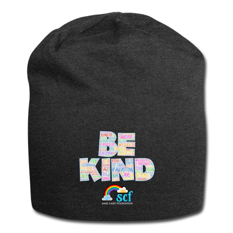 BE KIND - Jersey Beanie - charcoal gray