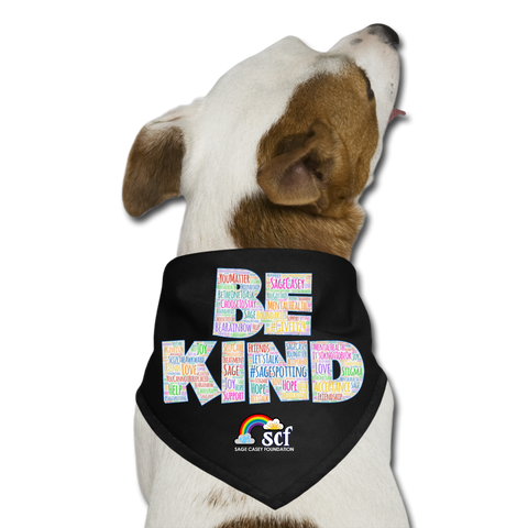 Be Kind - Dog Bandana - black