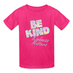 Kids' Shirt KINDNESS MATTERS / Classic Logo - fuchsia