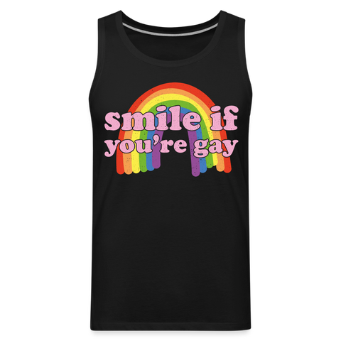 SMILE IF YOU'RE GAY Tank - black