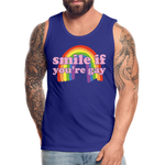 SMILE IF YOU'RE GAY Tank - royal blue