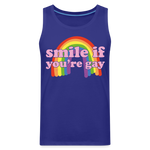 SMILE IF YOU'RE GAY Tank - royal blue