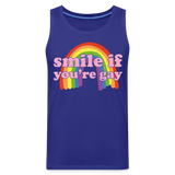 SMILE IF YOU'RE GAY Tank - royal blue