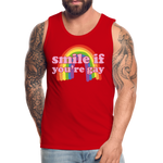 SMILE IF YOU'RE GAY Tank - red